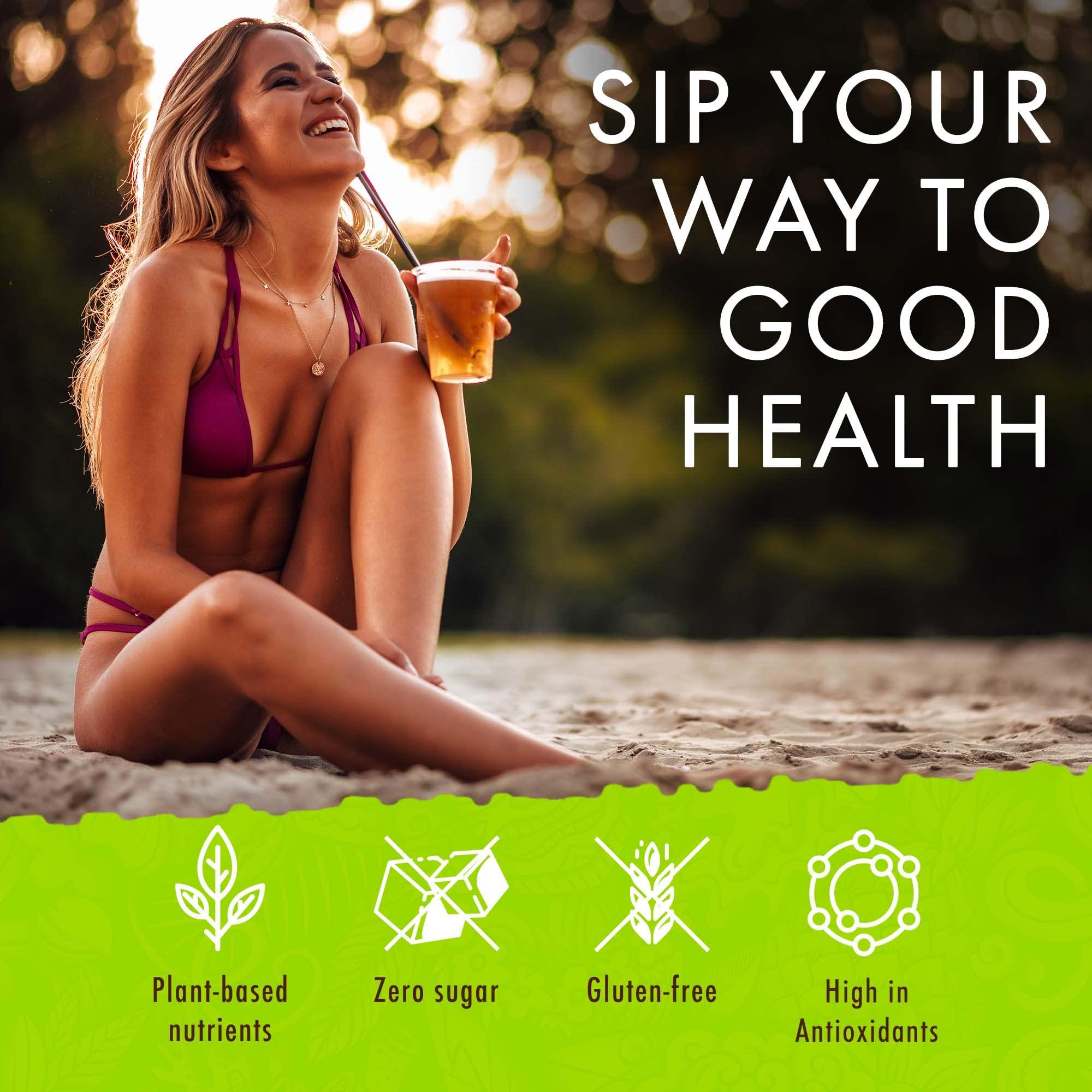 HAWAIIAN NATURAL TEA Hawaiian Natural Tea Passion Fruit Orange Flavored Organic Tea - Tropical Fruit Green Tea Blend with Black Tea - Perfect Daily Cup & Gift for Tea Lovers - 60 Tea Bags