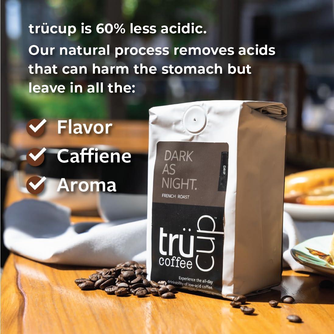 TRUCUP trcup Low-Acid French Roast Coffee (12 oz, Whole Bean)