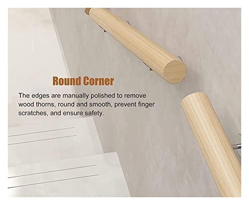 ALDEPO ALDEPO Grab Bars Wooden Stair Handrails with Fittings, Elderly/Disabled Non-Slip Banister Handrail, Wall/Indoors/Attic/Kindergarten Decor Grab Bar, Safety Stair Rail/5M (Color : 6m)