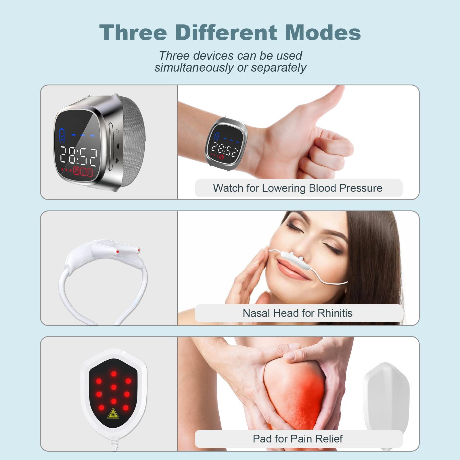 HaSoCare Lower Blood Pressure Naturally, Home Use Blood Pressure Lowering Device with Heart Rate Monitoring, Improve Blood Circulation and Reduce Blood Viscosity, for Hypertensive and Rhinitis