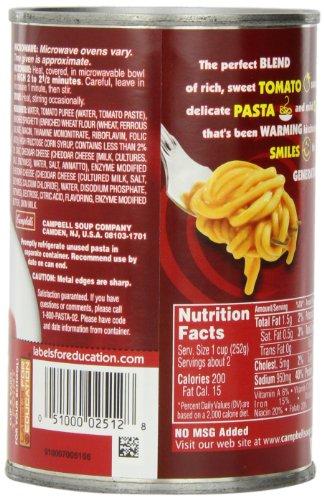 SpaghettiOs Campbell's Spaghetti in Tomato Sauce with Cheese, 14.75 Ounce (Pack of 12)