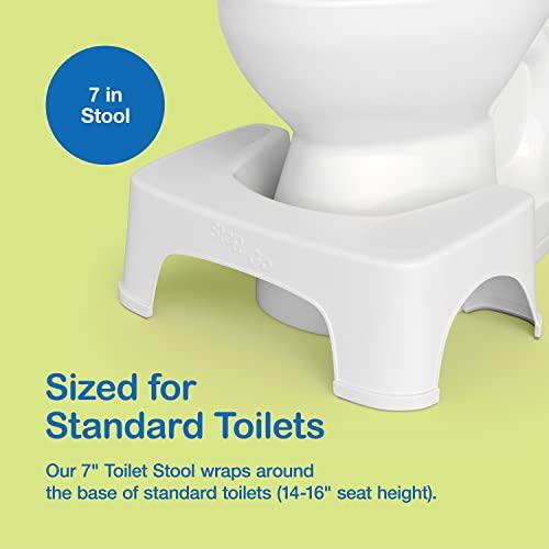 Step and Go LLC Step and Go Toilet Stool 7" - Bathroom Squat Stool