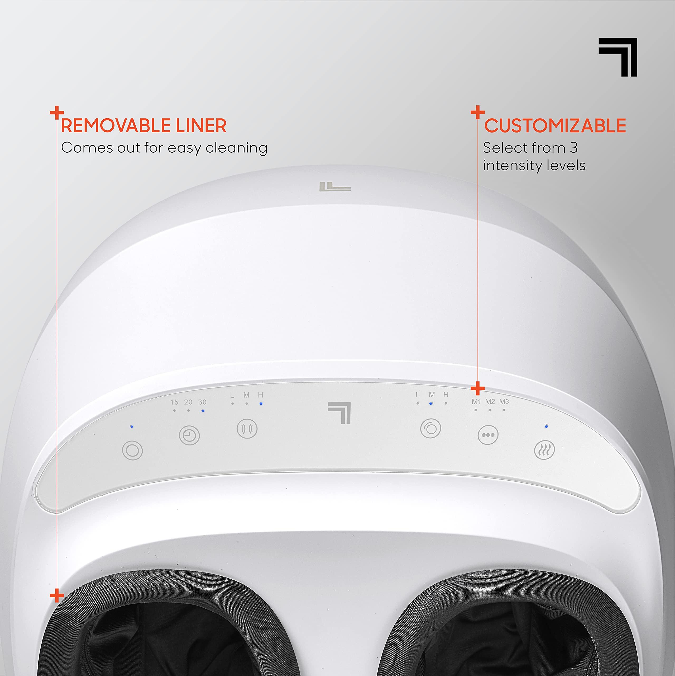 Sharper Image Sharper Image Shiatsu Foot Massager Rolling Massage with Air Compression, Relax Tired & Sore Toes with Heat Therapy, Adjustable Massage Levels, Fits up to Mens 12/Womens 14, Holiday Gift