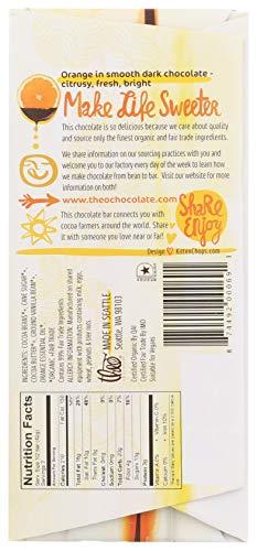 THEO Theo Orange Organic Dark Chocolate Bar, 70% Cacao, 1 Bar | Vegan, Fair Trade