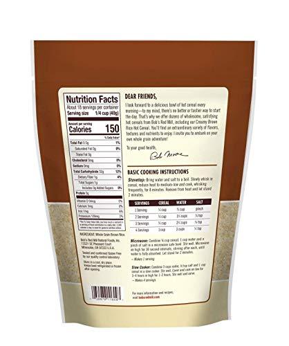 Bob's Red Mill Bob's Red Mill Creamy Rice Farina Hot Cereal, Brown, 26 oz (Pack of 2)