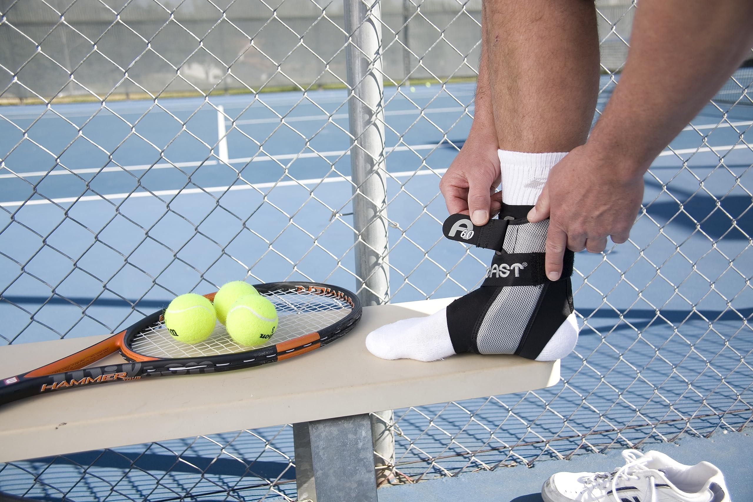 Aircast Aircast A60 Ankle Support Brace, Right Foot, Black, Medium (Shoe Size: Men's 7.5-11.5 / Women's 9-13)