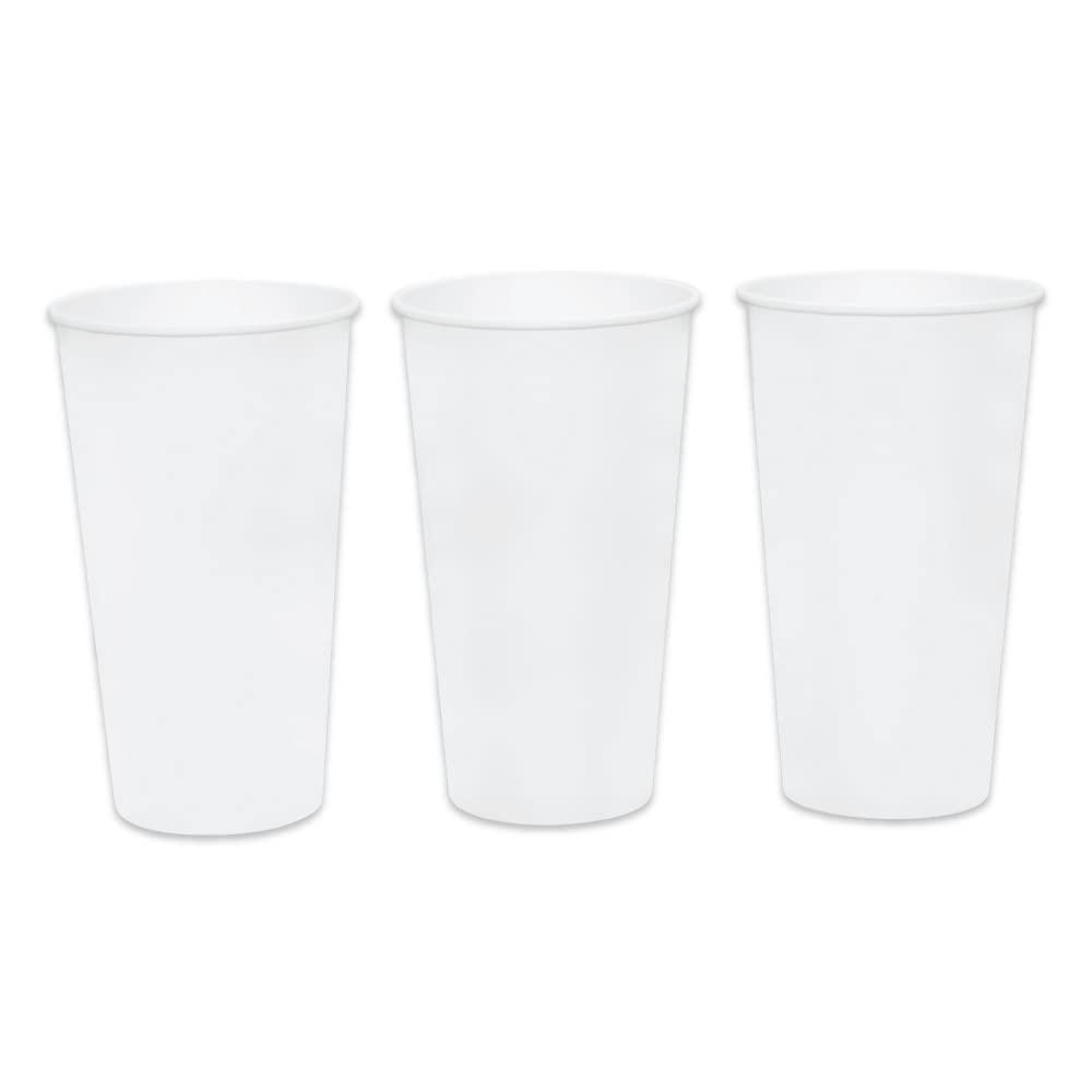 SIPTOWN QUALITY DISPOSABLE TABLEWEAR Paper Cold Cups for Juice & Soda 32 oz Made in USA | Food-Grade Bulk 500 Count Cups for Restaurants | 32 Ounce Recyclable Disposable White Cups for Cold Fountain Drinks & Smoothies