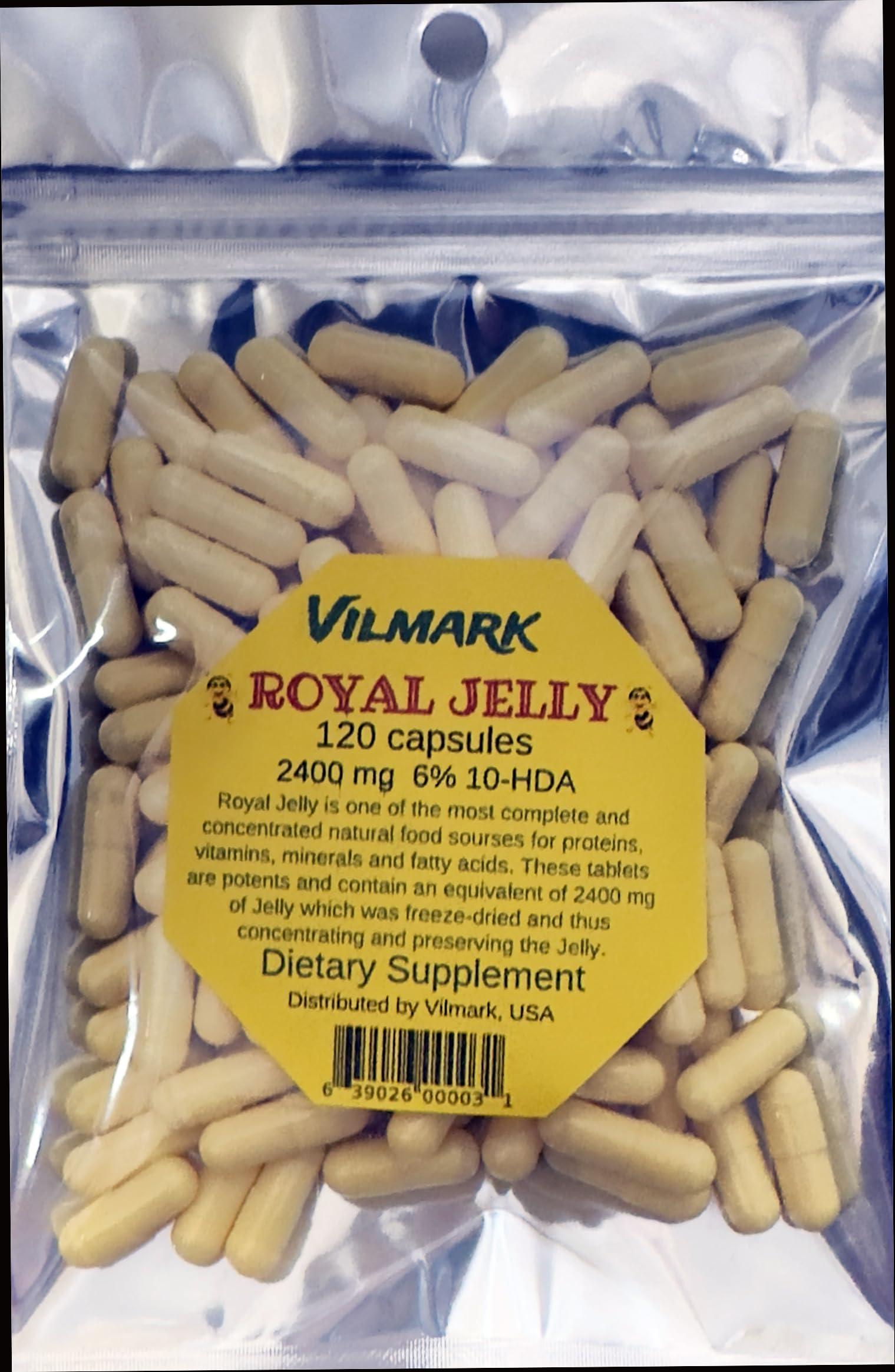 Vilmark Vilmark Royal Jelly 120 Capsules 2400 mg Non GMO Gluten Free