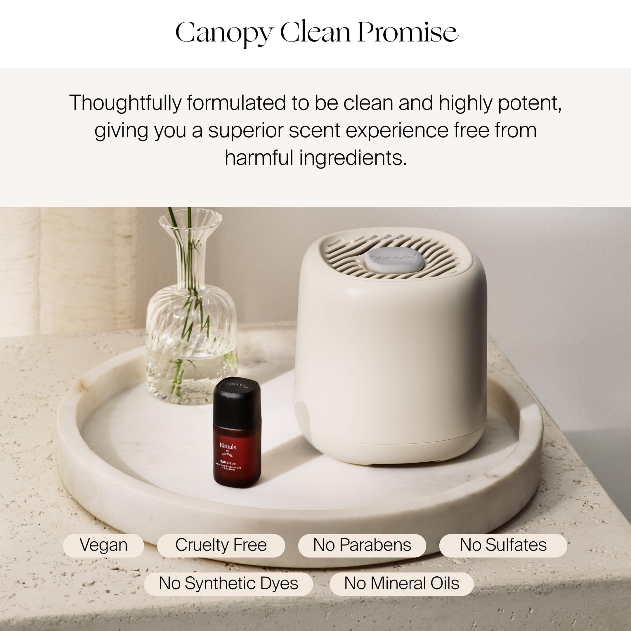 Canopy Canopy Bedside Diffuser, Pink Diffuser, Waterless Technology, Diffuses Up to 400 Sq Ft - 3 Fan Speeds - Includes Diffuser, Diffusion Well, Unwind Aroma, Power Cord & Adapter