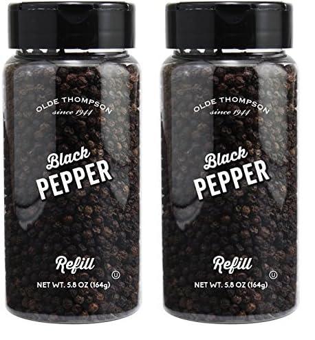 Olde Thompson Since 1944 Olde Thompson Whole Black Pepper, Refill For Pepper Grinders, 5.8 oz (Pack of 2)
