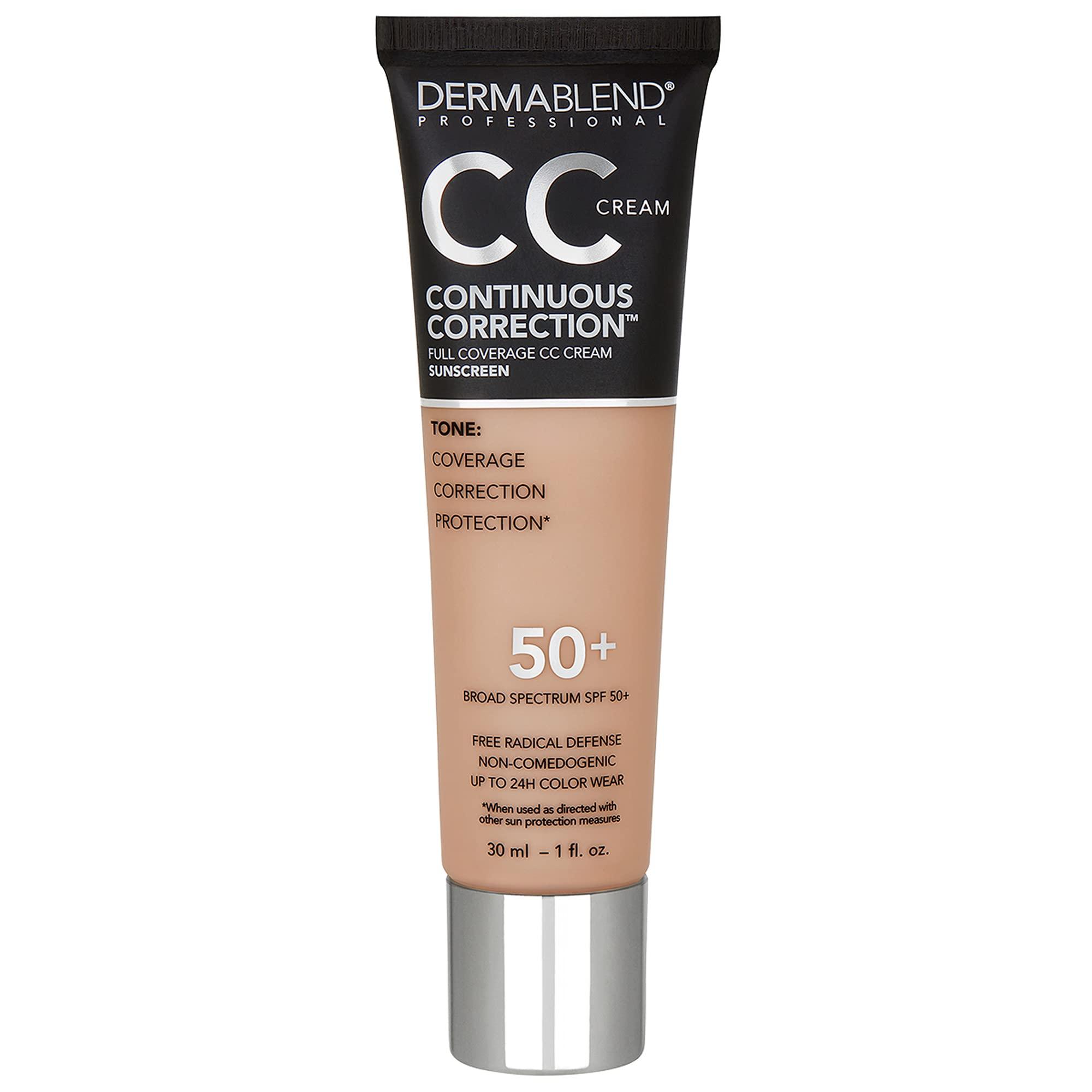 Dermablend Dermablend Continuous Correctionâ„¢ Tone-Evening CC Cream Foundation SPF 50+, Full Coverage Foundation Makeup & Color Corrector, Non-Comedogenic , 1 Fl Oz (Pack of 1)