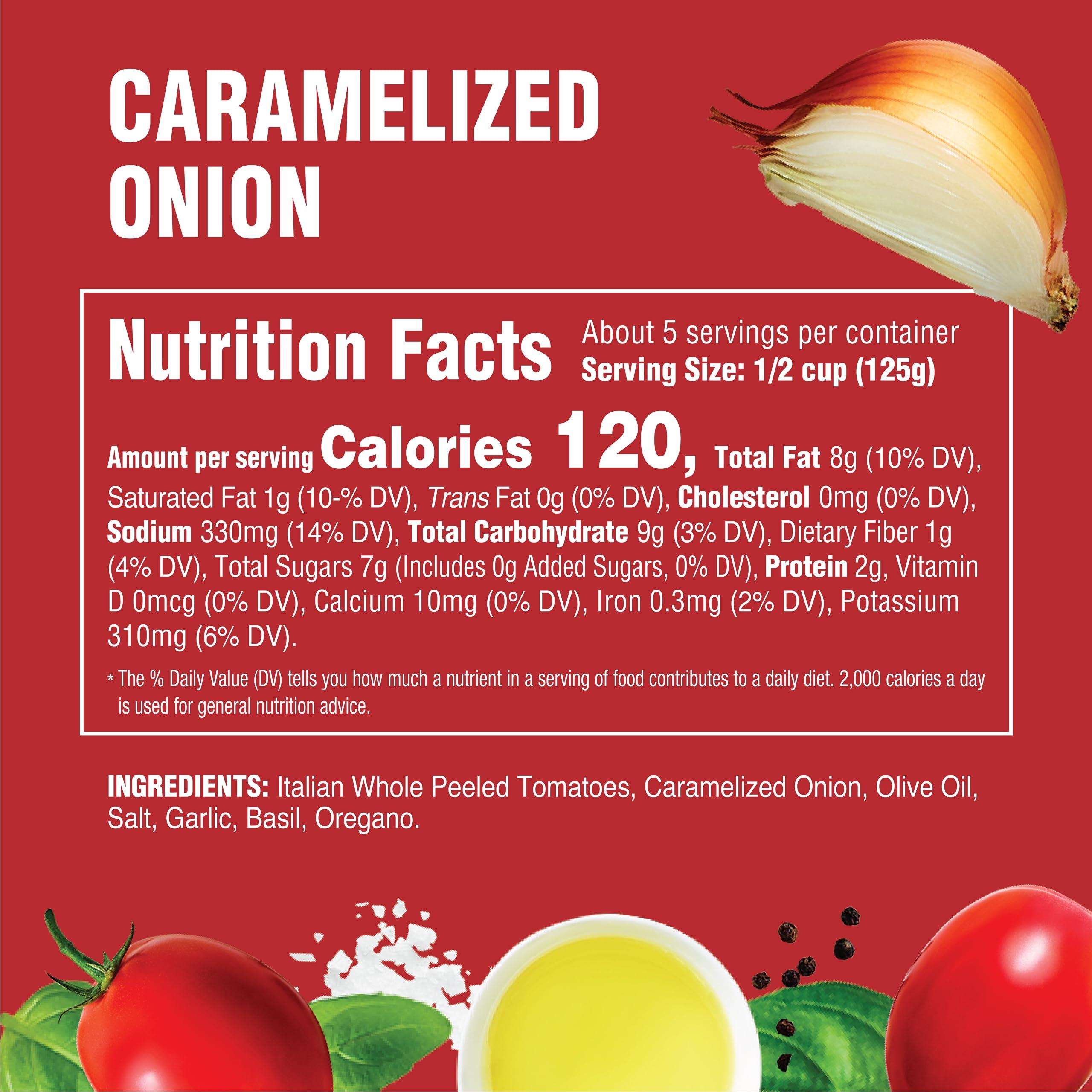 Rao\'s Homemade Rao\'s Homemade Caramelized Onion Sauce, 24 oz, Caramelized Onion and Tomato Sauce, All Purpose, Keto Friendly Pasta Sauce, Premium Quality Tomatoes from Italy