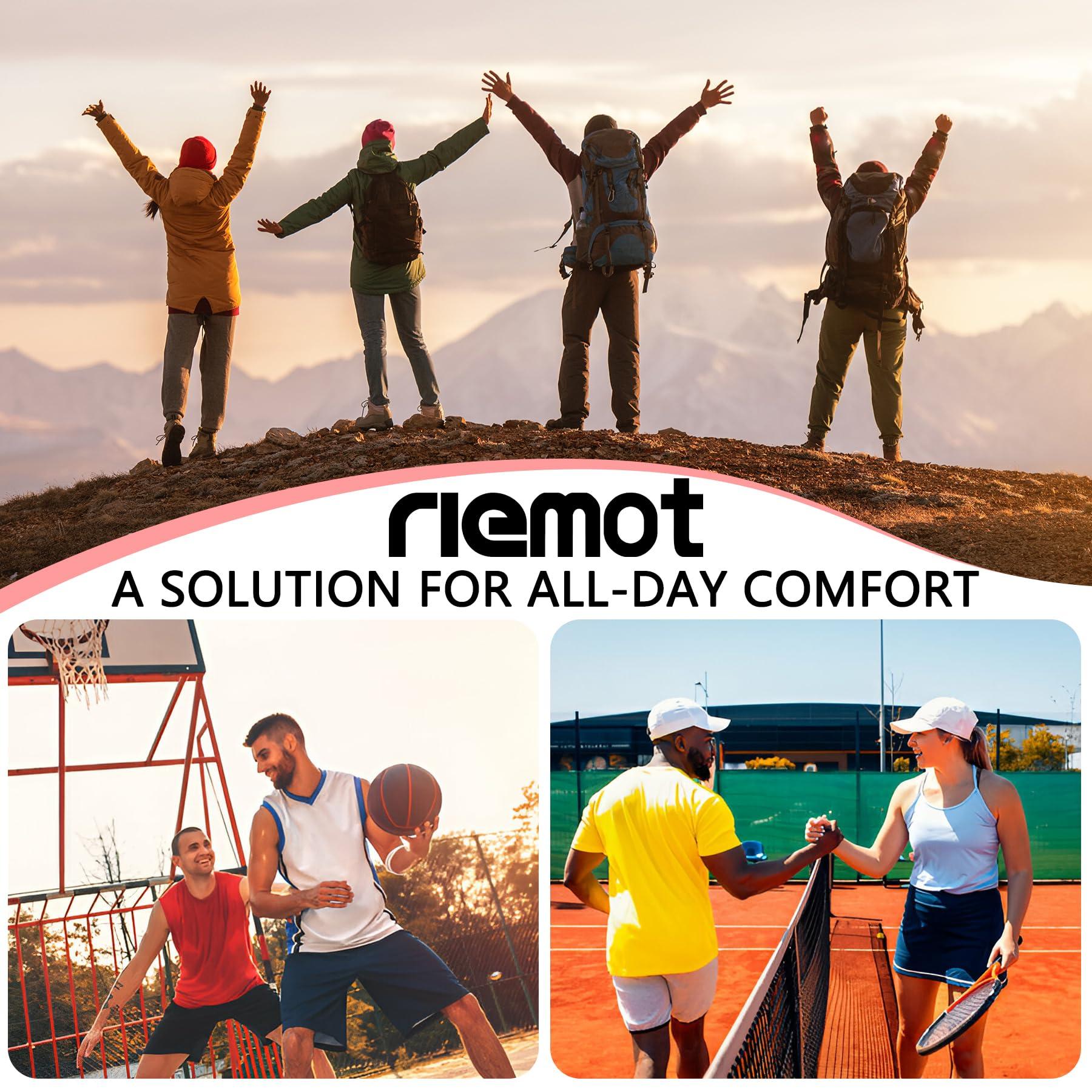 riemot riemot Arch Support Insoles for Men All-Day Comfort Gel Sport Shoe Inserts Replacement Cushioning Shock Absorbing Foam Insoles for Running Shoes Sneakers Work Boots Black US 10.5/EU 43.5