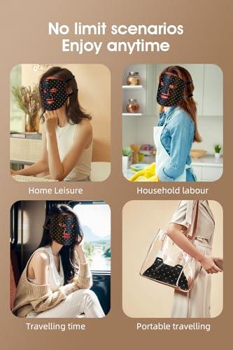 Aymeyly Ultra-Light Weight Red Light Therapy Mask, High Irradiance Red Light Therapy for Face, Comfortable Red Light Mask for Home Use