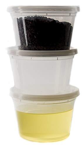 EcoQuality 16 oz - 25 Count - Plastic Soup Containers with Cutlery for Meal Prep, Soup, Deli Containers, Lunch, Togo, Microwave Safe, Dishwasher Safe Containers, Heavy Duty Clear Plastic BPA Free (16 Ounce)