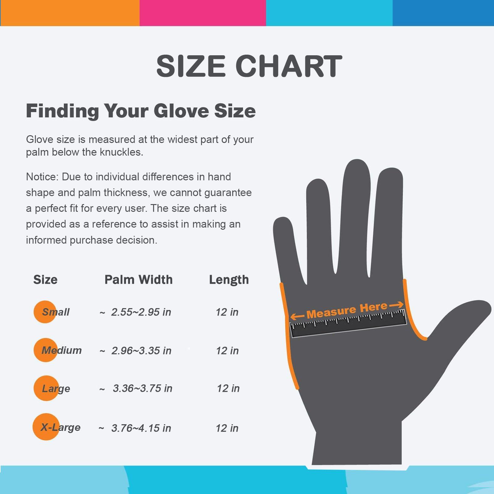 Bamllum Rubber Kitchen Dishwashing Gloves - 4 Pairs Colorful Reusable Household Cleaning Gloves for Washing Dishes and Cleaning Tasks, Flexible Long-lasting and Non-Slip (Large, Blue+Pink+Yellow+Orange)