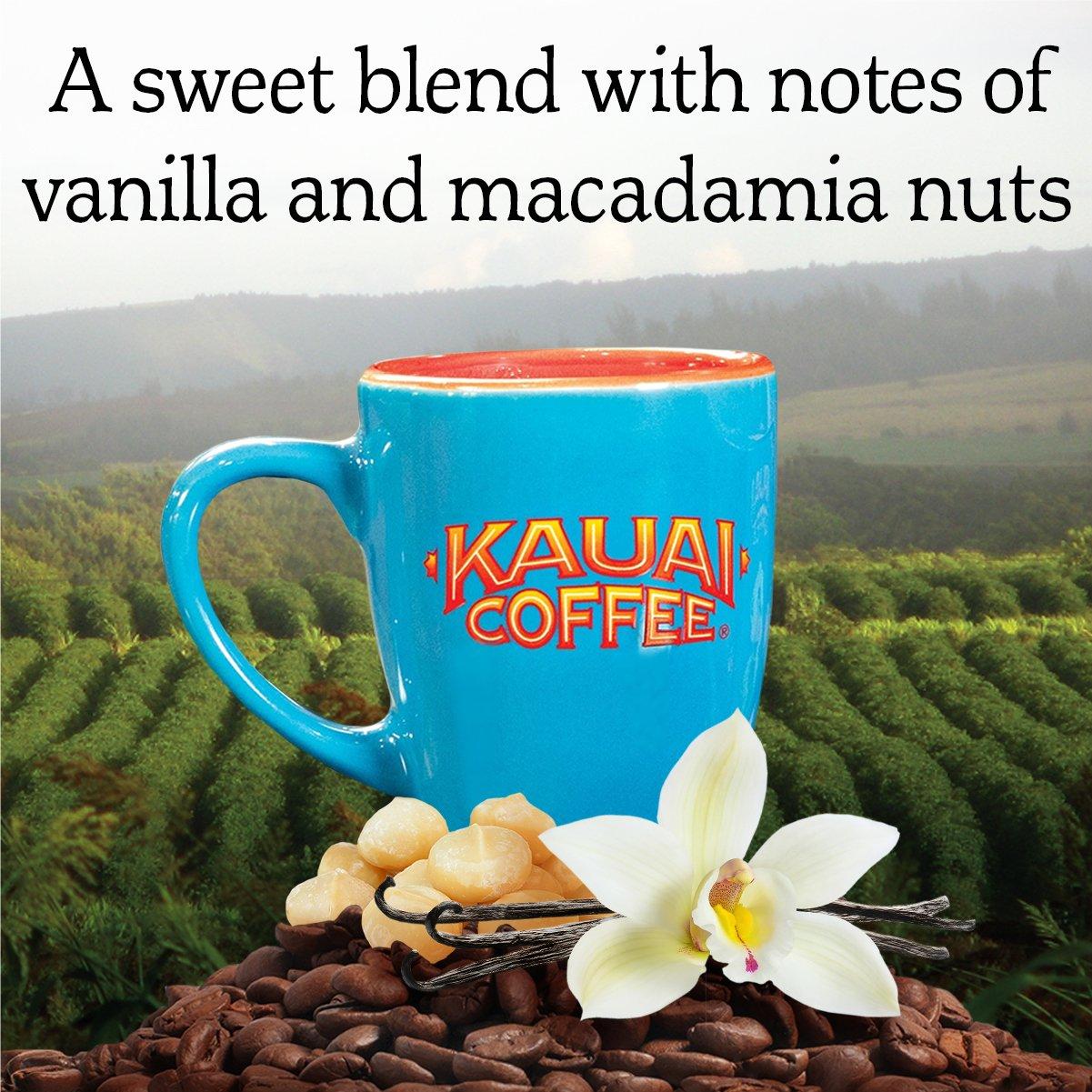 KAUAI COFFEE Kauai Coffee Vanilla Macadamia Nut, Medium Roast - Whole Bean Coffee, 24 oz Package