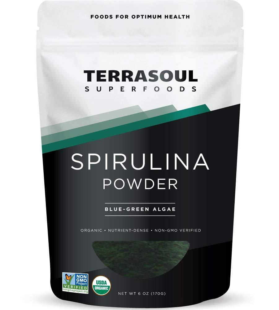Terrasoul Superfoods Terrasoul Superfoods Organic Spirulina Powder, 6 Oz, Vegan Protein, Green Superfood Boost for Smoothies, Detoxifying Elixirs, and Immune Support