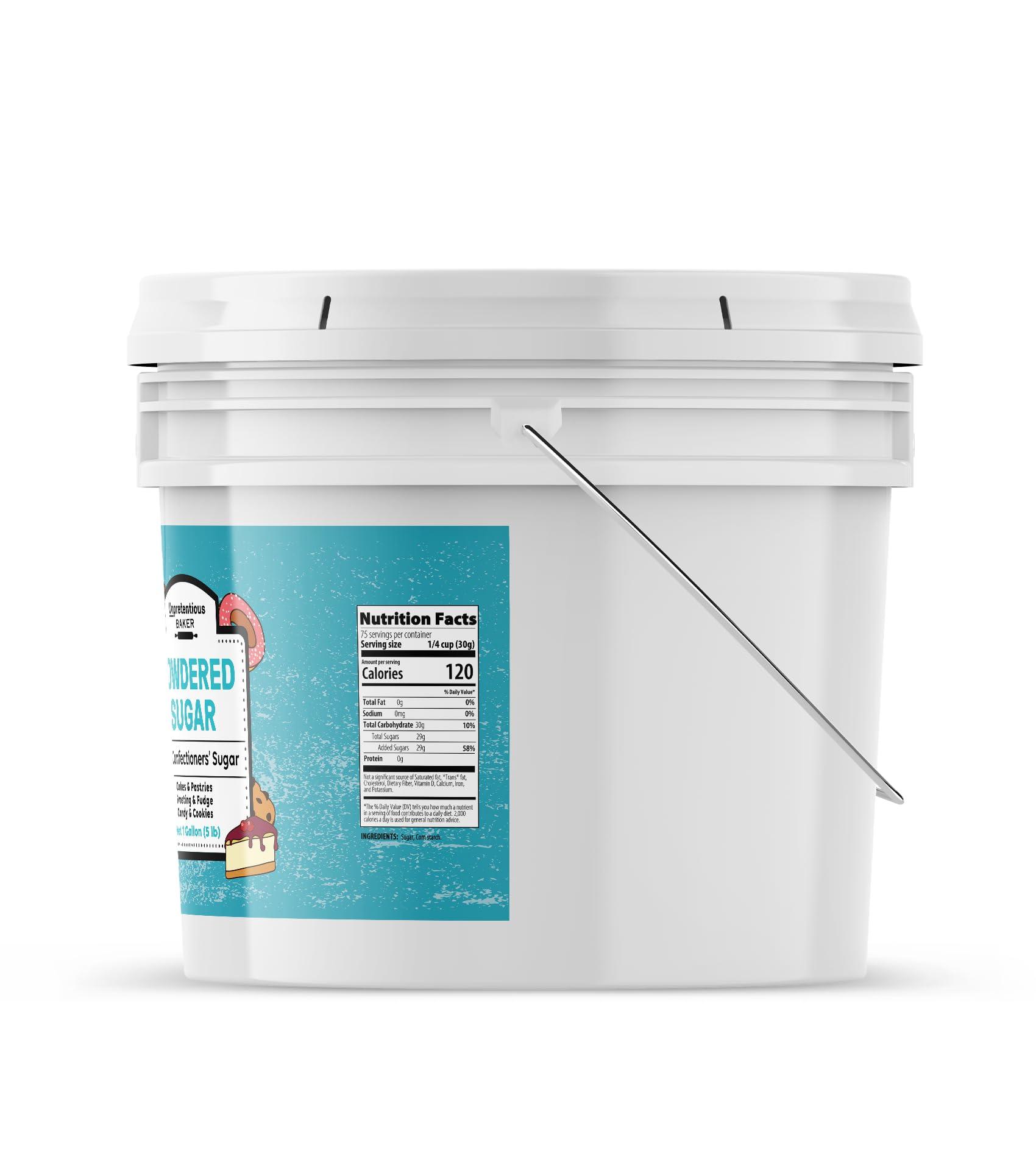 Unpretentious Unpretentious Powdered Sugar (1 Gallon) Confectioners Sugar, For Baking, Candy Making, Desserts