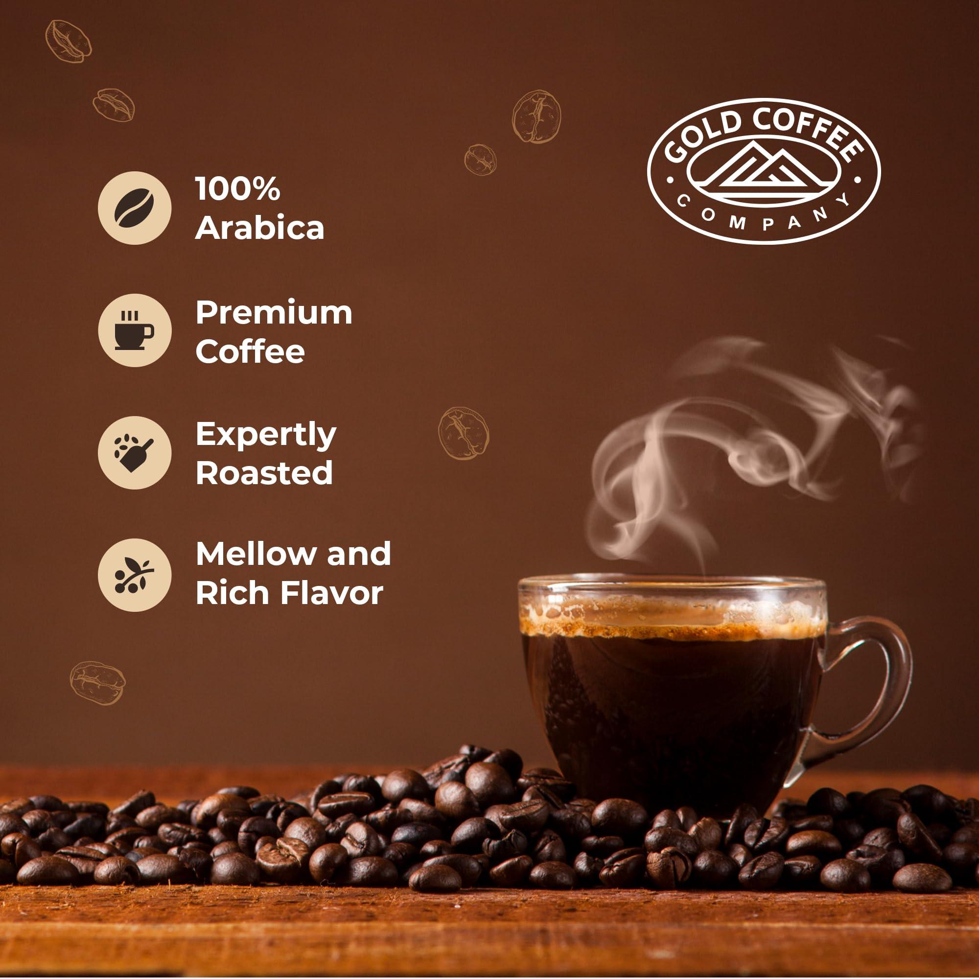 GOLD COFFEE COMPANY Gold Coffee Blue Mountain Blend 1 lb Medium Roast Whole Bean Coffee (Pack of 4)