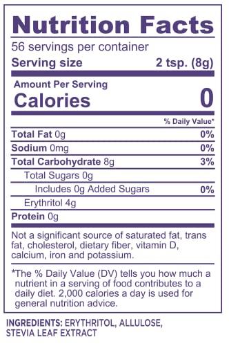 SPLENDA SPLENDA Magic Baker Zero Calorie Plant Based Granulated Baking Blend with Stevia, Erythritol and Allulose – Zero Sugar, Keto Friendly, 1lb (16 oz) Pouch (Pack of 1), White