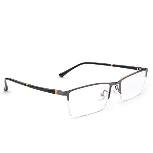 HUIHUIKK Anti-Blu-ray Computer Reading Glasses +0.75 Mens Womens Gray Frame Readers Spectacles