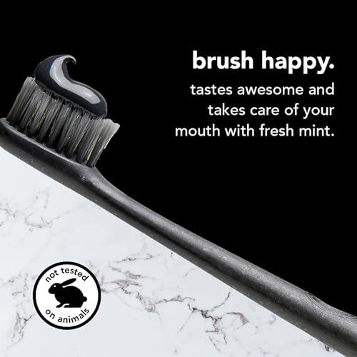 hello hello Mighty Multitasker Fluoride Toothpaste, 8-in-1 Toothpaste with Minty Flavor & Activated Charcoal Epic Whitening Fluoride Free Toothpaste, Fresh Mint + Coconut Oil, Vegan & SLS Free