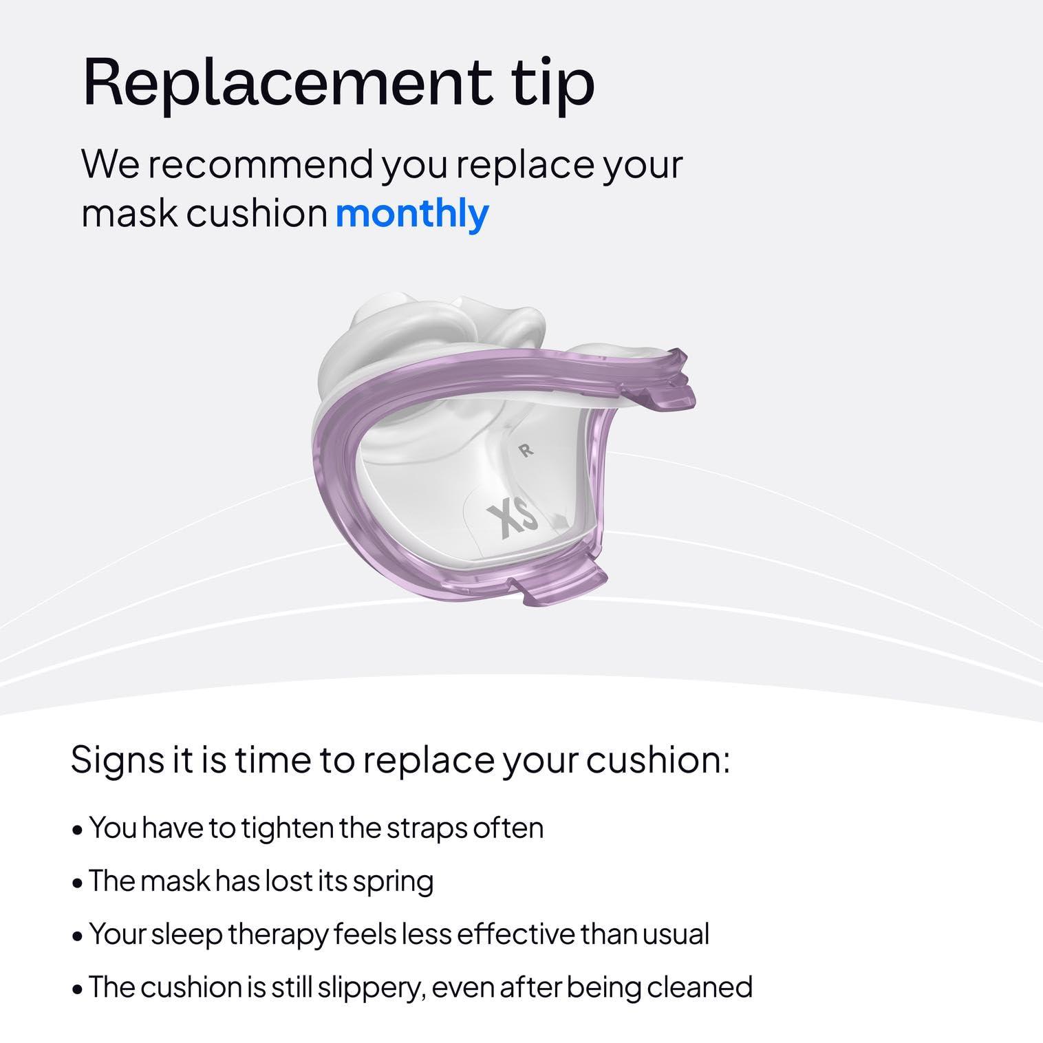 ResMed ResMed P10 Nasal Pillow Cushion - Replacement Silicone CPAP Mask Cushion - Frame System & Headgear Not Included - Premium CPAP Accessory - X-Small