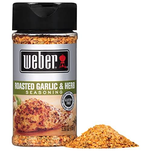 Weber Weber Roasted Garlic & Herb Seasoning, 5.5 Ounce Shaker (Pack of 6)
