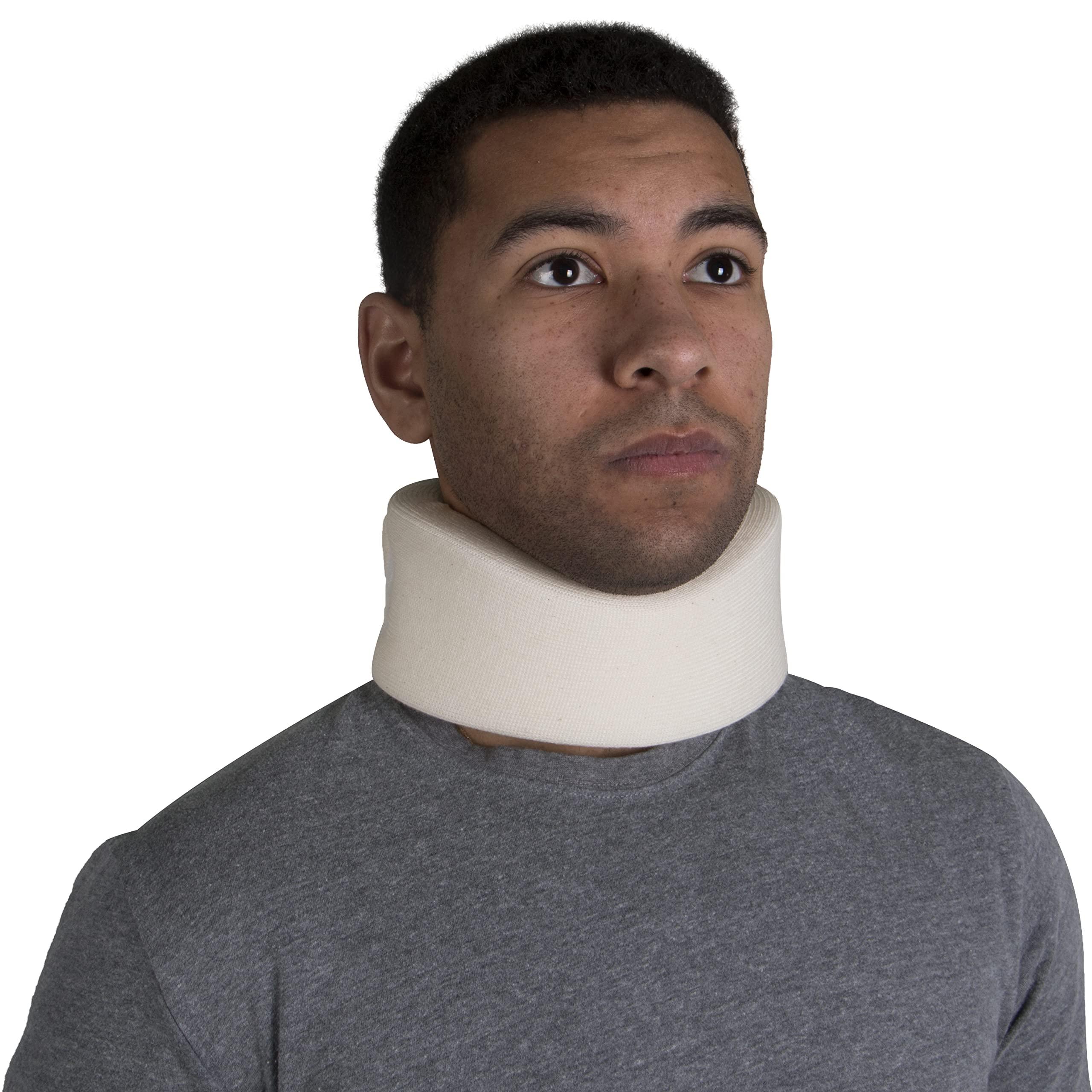 OTC OTC Cervical Collar, Soft Contour Foam, Neck Support Brace, White Average 3\" Depth, Large (Pack of 2)