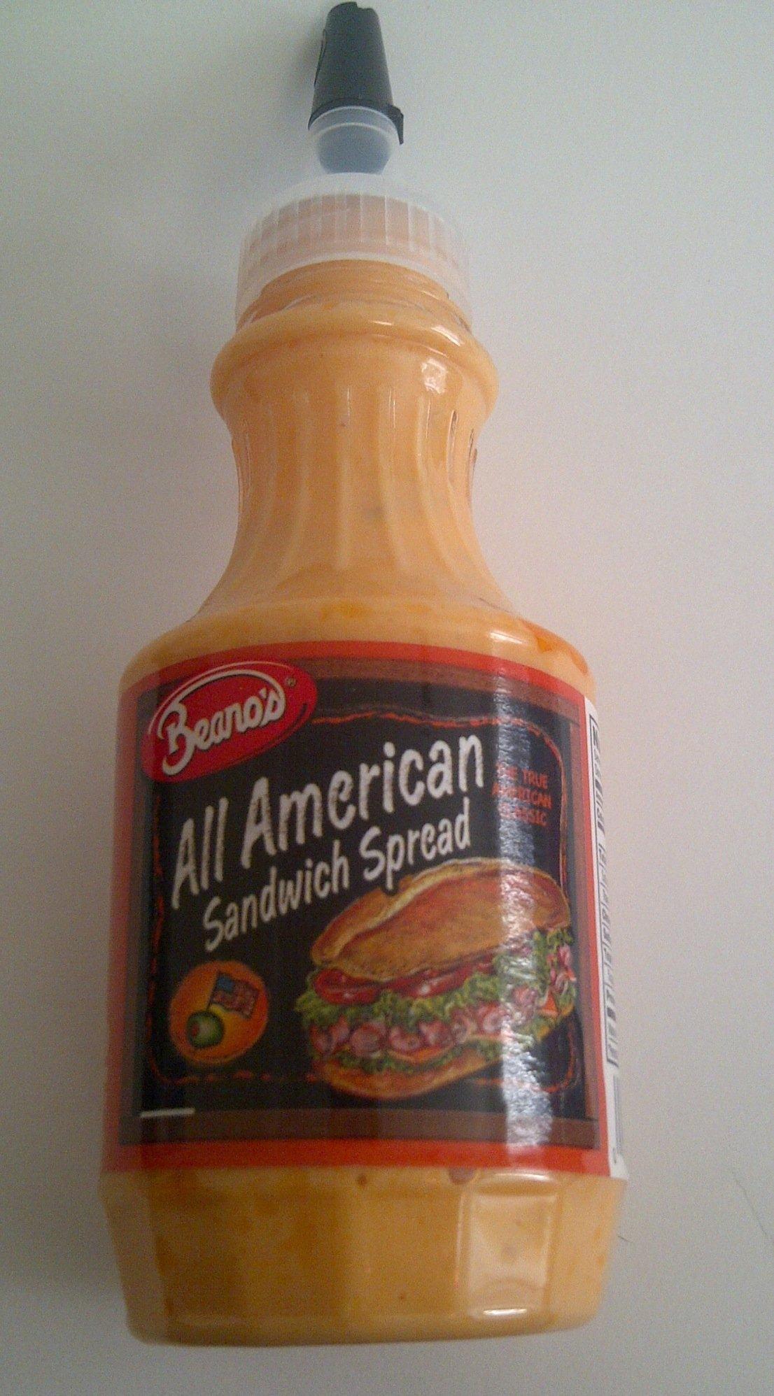 Beanos Beano's All American Sandwich Spread 8 Oz - Conroy Foods