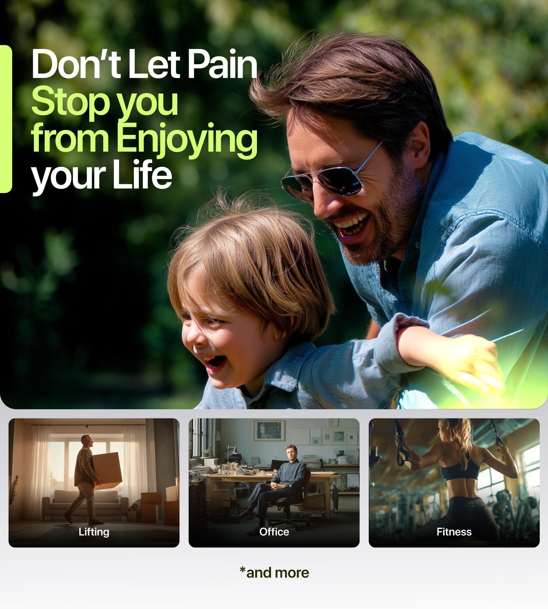 NeoHealth Plus Size Back Brace for Lower Back Pain |5XL| Lumbar Support for Pain Relief and Injury Prevention | Under Clothes Belt | Back Support Belt for Women & Men | Big and Tall | Obese Oversized Overweight