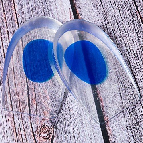 All one tech 3 Pair Gel Heel Cups Plantar Fasciitis Inserts - Silicone Gel Heel Pads for Heel Pain, Bone Spur & Achilles Pain, Gel Heel Cushions and Cups, Pad & Shock Absorbing Support