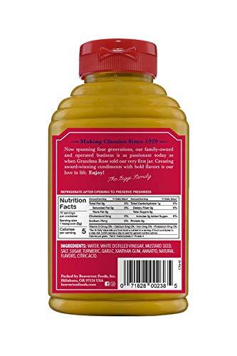 BEAVER Beaver American Classic Yellow Mustard, 12.5 Ounce Squeeze Bottle (Pack of 6)