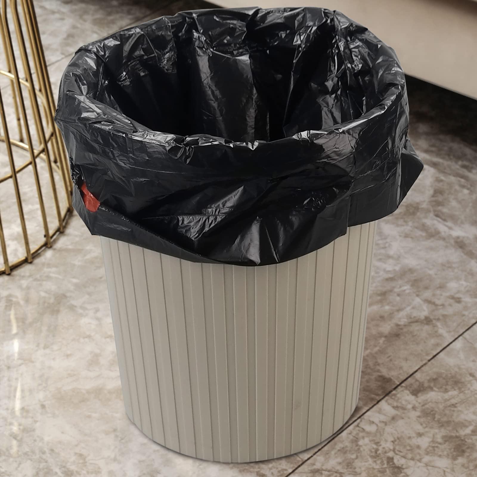 Uumitty Uumitty 3 Gallon Drawstring Trash Bags, Flat Bottom Garbage Bag (Black, 110 Counts/ 3 Rolls)
