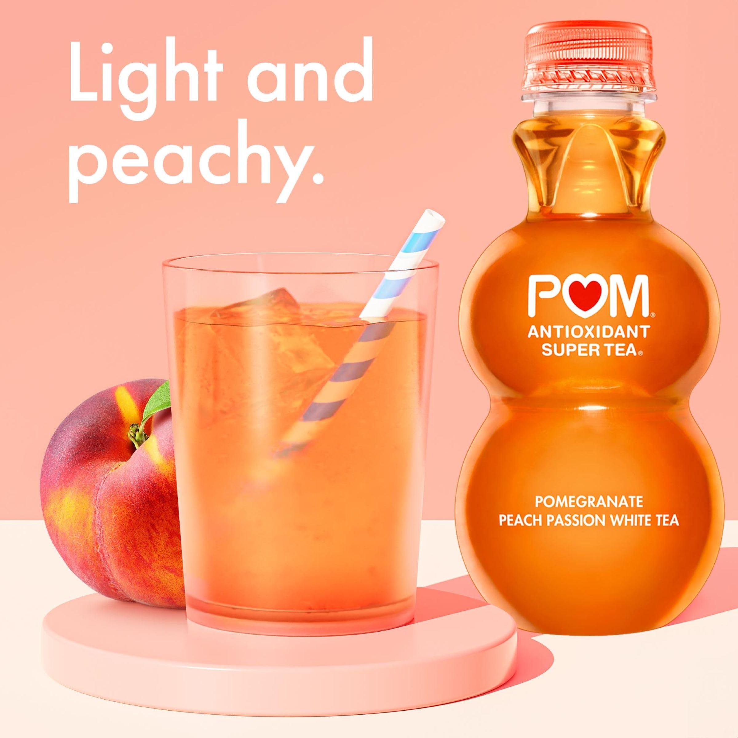 POM Wonderful POM Wonderful Antioxidant Super Tea, Pomegranate Peach Passion White Tea, 48 Ounce