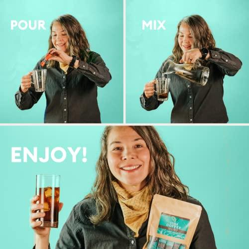 Cusa Tea Cusa Tea & Coffee | Premium Instant Light Roast | Rainforest Alliance Certified Arabica Beans | Hot or Cold Brew Drink Mix Packets (30 Single Servings)