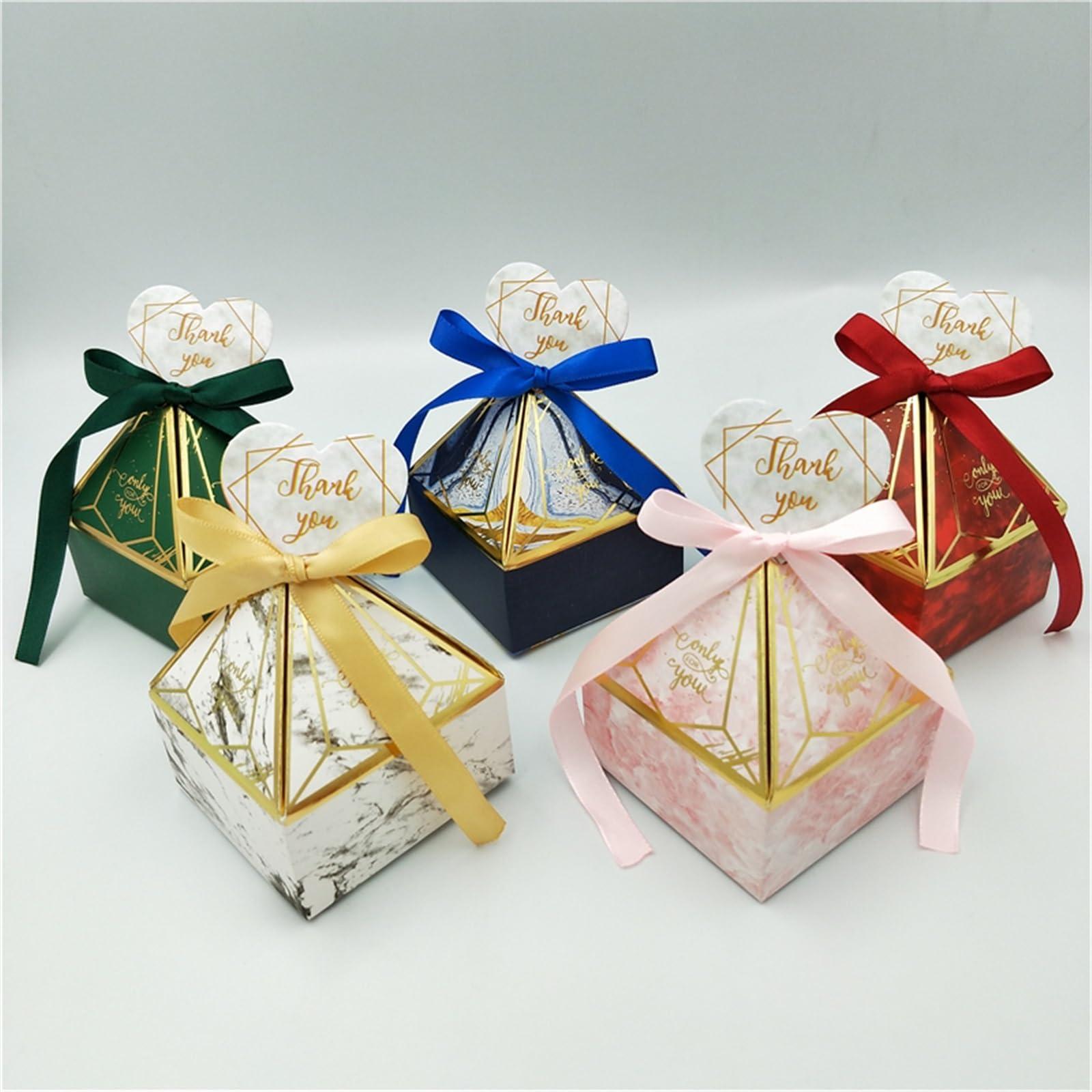 HMLTD Christmas Gifts Boxes Surprise Gift Box Gift Box Wedding Supplies Party Candy Box Baby Shower Paper Chocolate Boxes New Prismatic Creative Bronzing Packaging Boxes Gift Boxes for Presents, Shirt, Robe