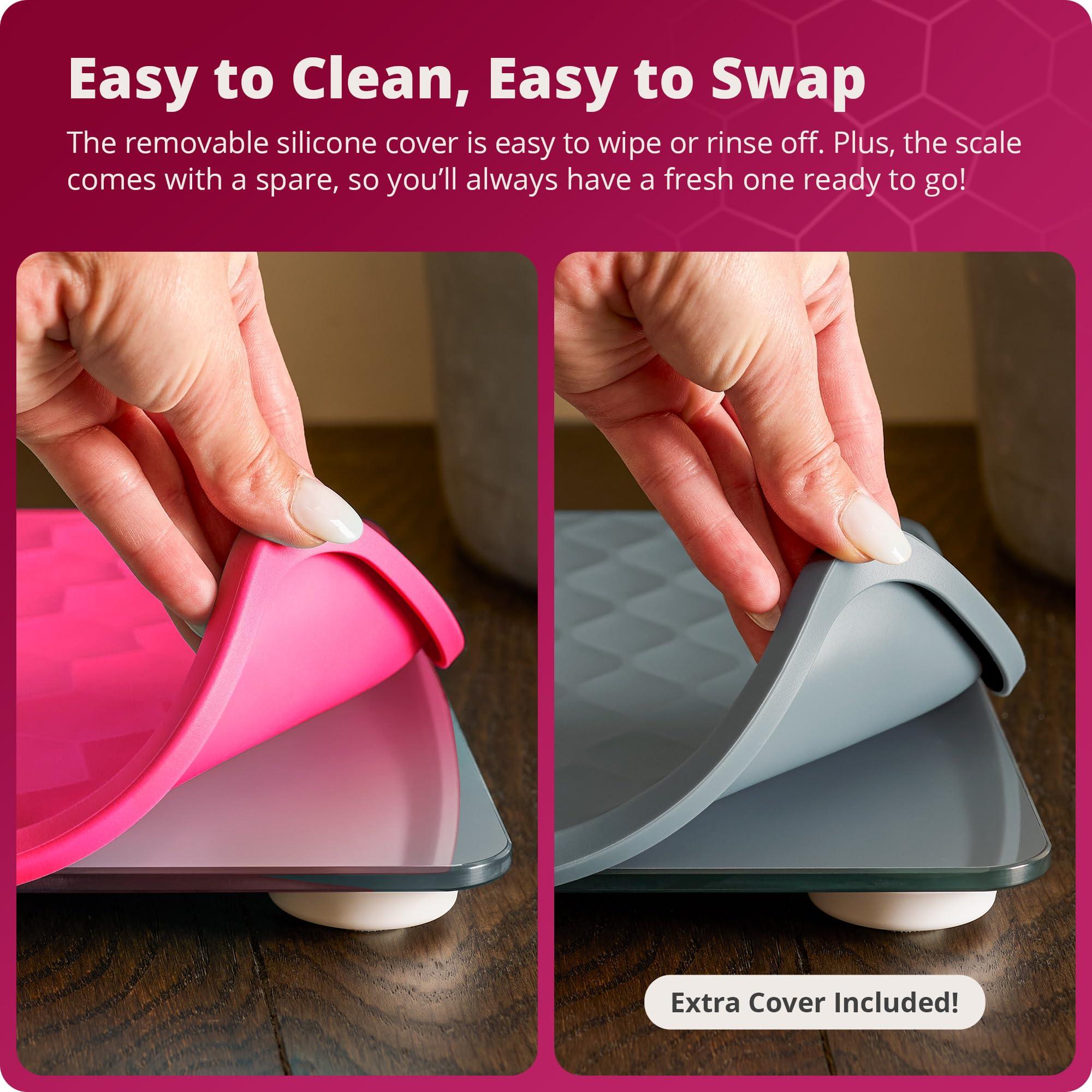 Greater Goods Greater Goods Scale for Body Weight, Accurate Digital Bathroom Scale with Non-Slip Textured Silicone Cover, 400lbs Capacity, Pink