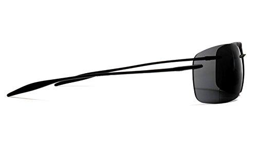 SAMBA SHADES SAMBA SHADES Maui Sports Navigator Bifocal Sun Readers Sunglasses for Men and Women Ultra Flex TR90 Black +2.25