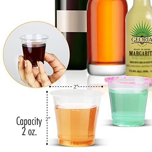 PATCHKE PATCHKE [2 OZ - 600 Pack] Plastic Shot Glasses Disposable mini Jello Shot Party Tumblers For Condiments samples (bulk Pack - 600 Cups)