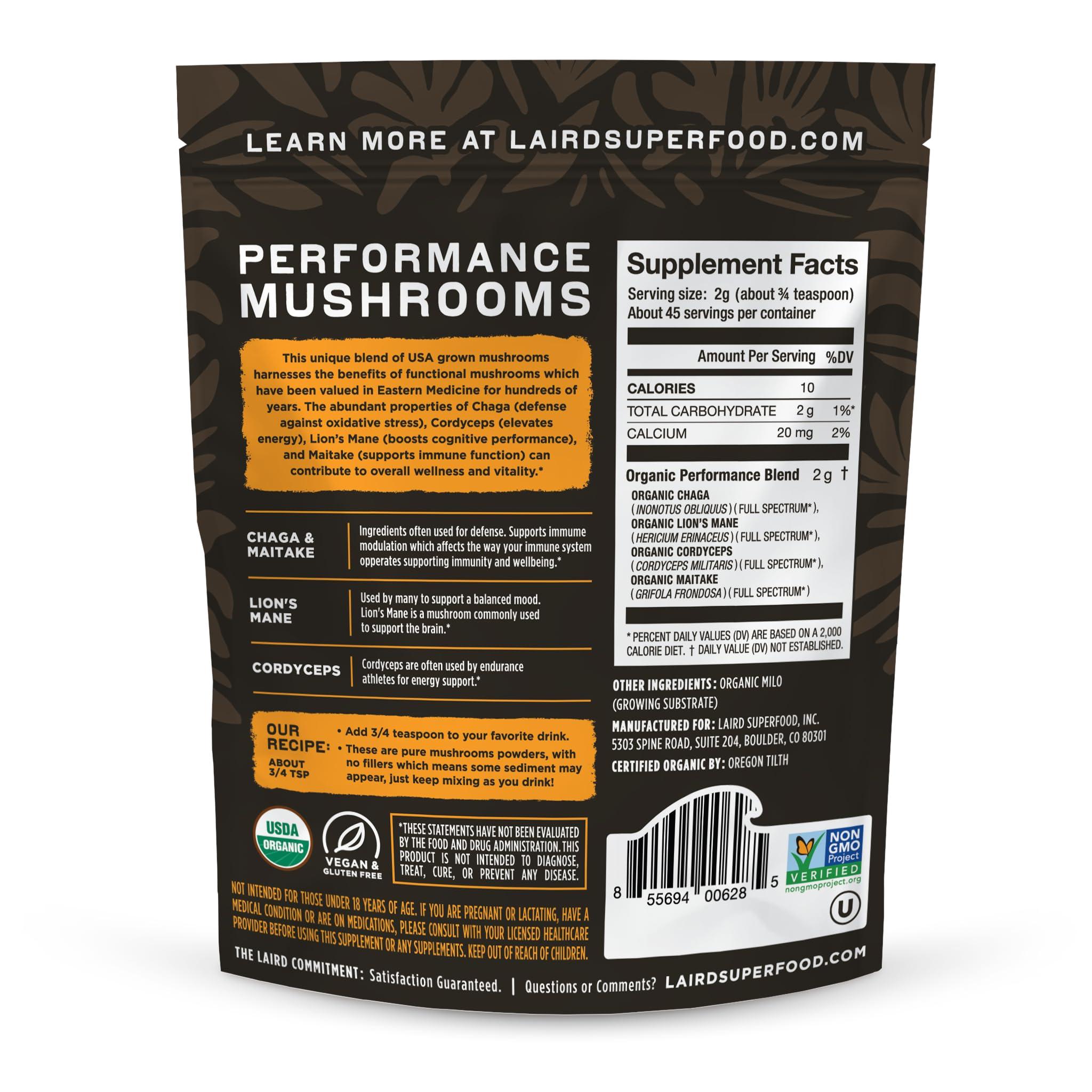 Laird Superfood Laird Superfood Shawn Ryan Bundle, 16oz Sweet & Creamy Non-Dairy Creamer with Adaptogens, Prebiotic Daily Greens, and Performance Mushrooms