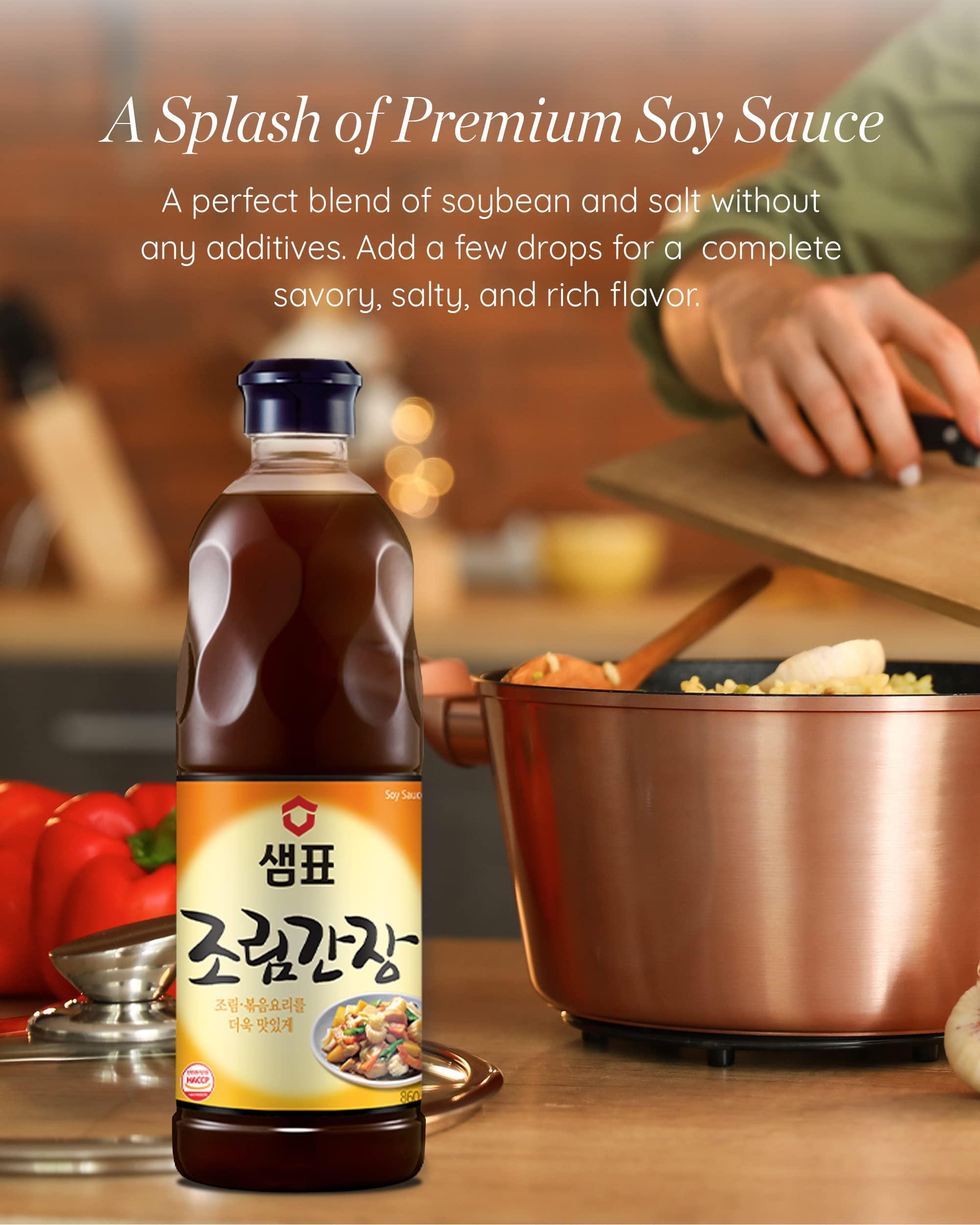 Sempio SEMPIO Soy Sauce for Braising - Balanced Flavor Enhancer for Braised Dishes, Korean, Asian Food, Made in Korea. (29.08 fl oz / 860mL, Vegan, Non-GMO)
