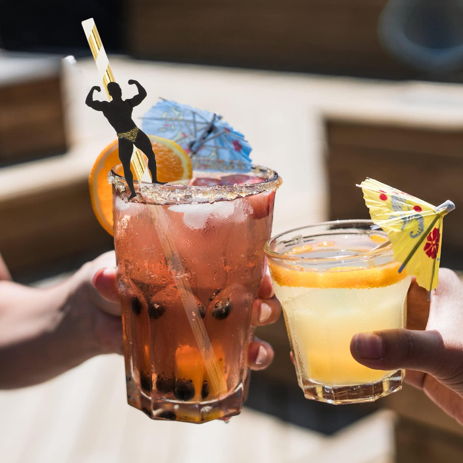 Gadpiparty Gadpiparty Coffee Decor Bachelorette Party Decorations Straws I 24 Pack Dancer Straw I Bridal Shower Supplies Crazy Silly Party Straws Drinking Favors Striper Games Summer Decor