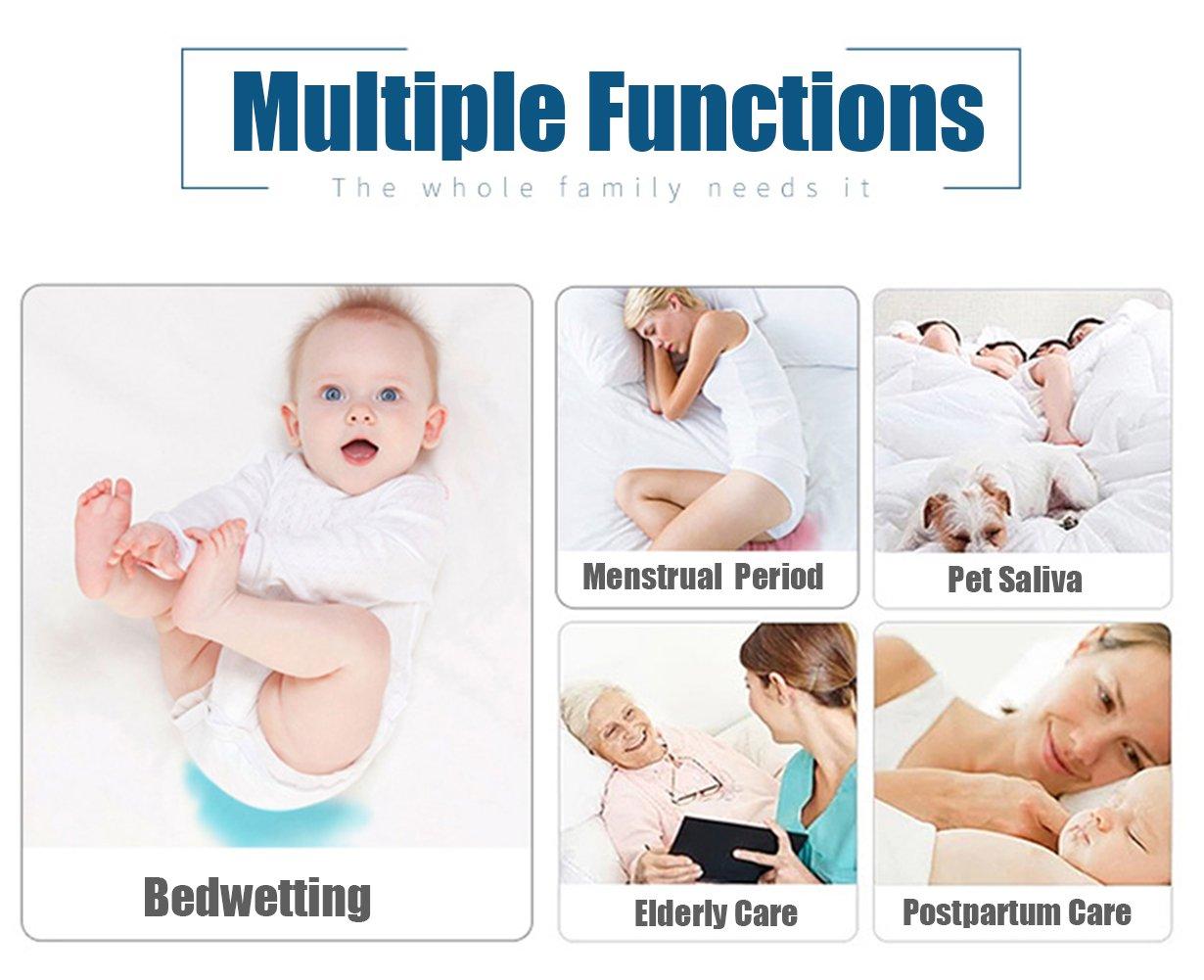 Liveinu Liveinu Plush Fleece Incontinence Underpads Waterproof Reusable Incontinence Bed Pad Washable Incontinence Underpads 8 Cups Absorbency Mattress Protector for Adults, Kids and Pets Beige 35"x70"