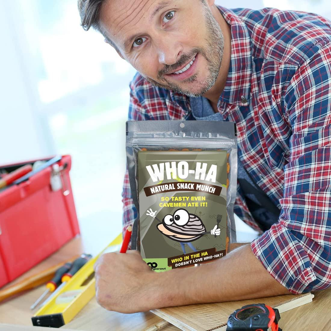 Gears Out Who-Ha Natural Snack Munch - Funny Spicy Trail Mix for Men and Women, Gourmet Gifts, Made in the USA