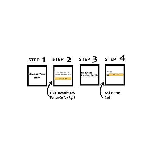 Just Customized Personalized Dinosaur Birthday Cake Topper With Customized Name and Date (Design 05, Rustic Gold)