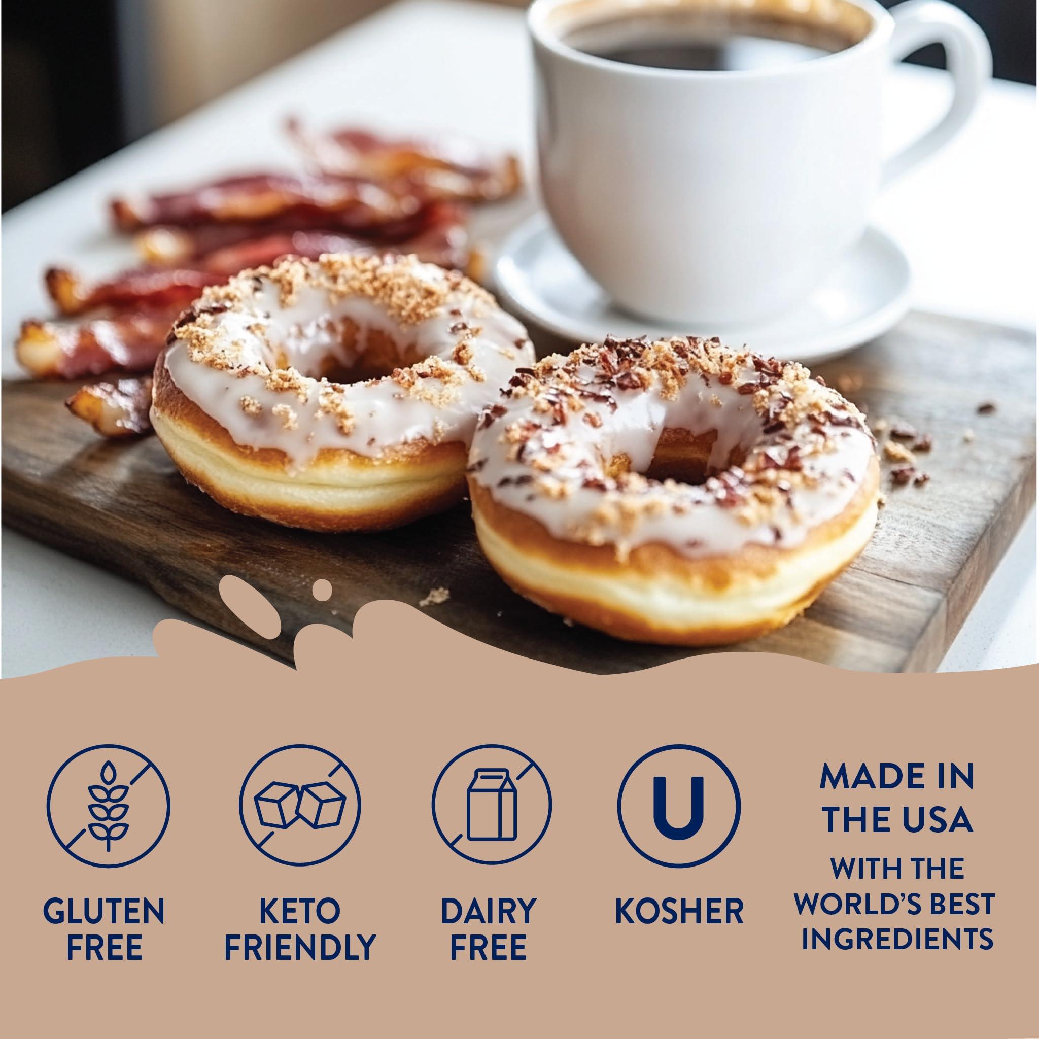 Jordan\'s Skinny Mixes Jordan\'s Skinny Syrups Sugar Free Coffee Syrup, Maple Bacon Donut Flavor Drink Mix, Zero Calorie Flavoring for Latte, Protein Shake, Food and More, Gluten Free, Keto Friendly, 25.4 Fl Oz, 1 Pack