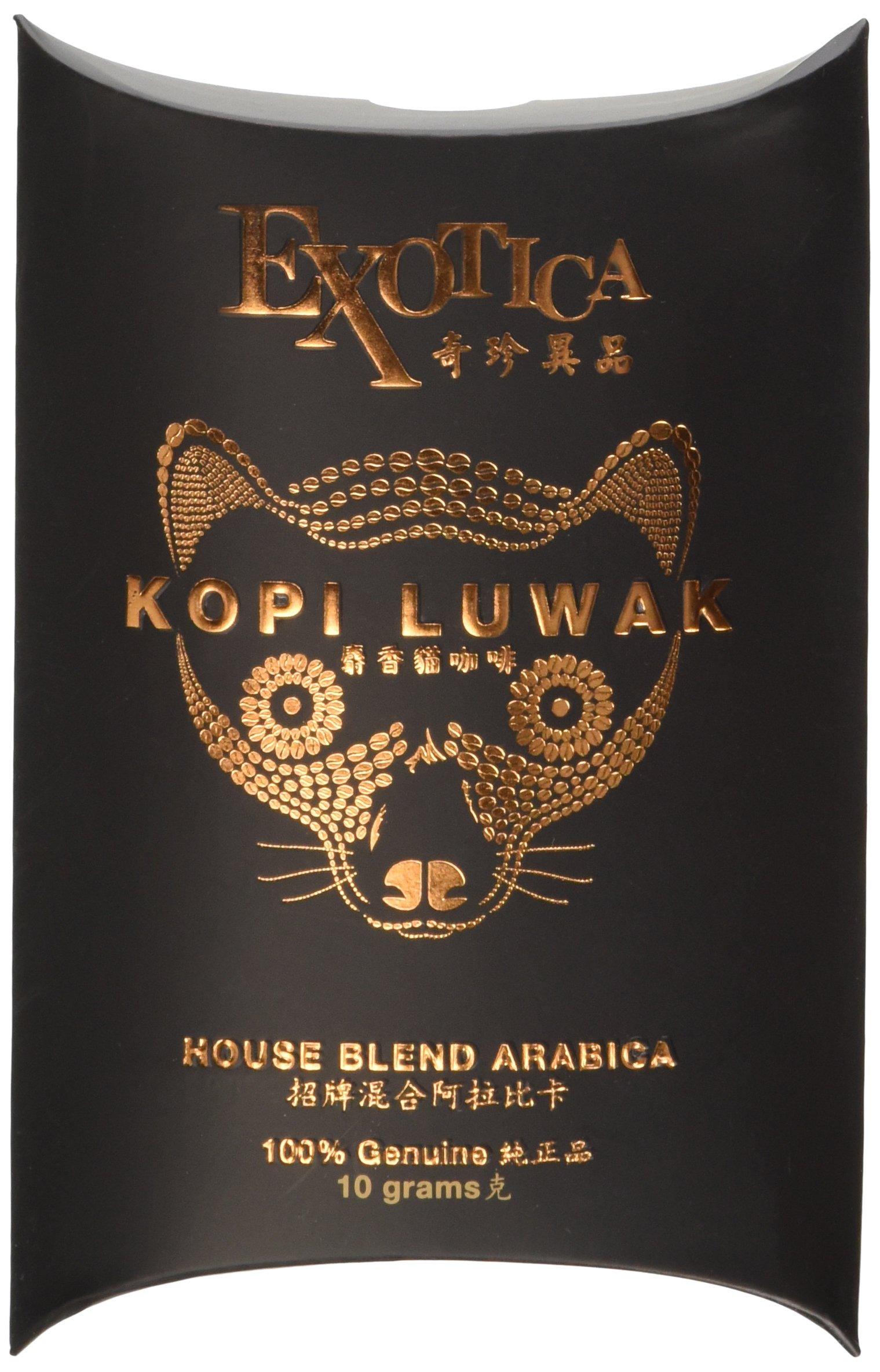 Apo Valley The World's Most Exclusive Coffee, 100% Genuine Kopi Luwak Specialty Arabica House Blend Ground Gourmet Coffee (10g sachet)