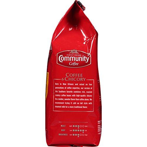 Community Coffee Community Coffee Coffee and Chicory Blend Coffee, Medium Dark Roast Ground Coffee, 32 Ounce Bag (Pack of 4)